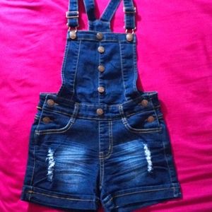 Girls Size 7 shortalls